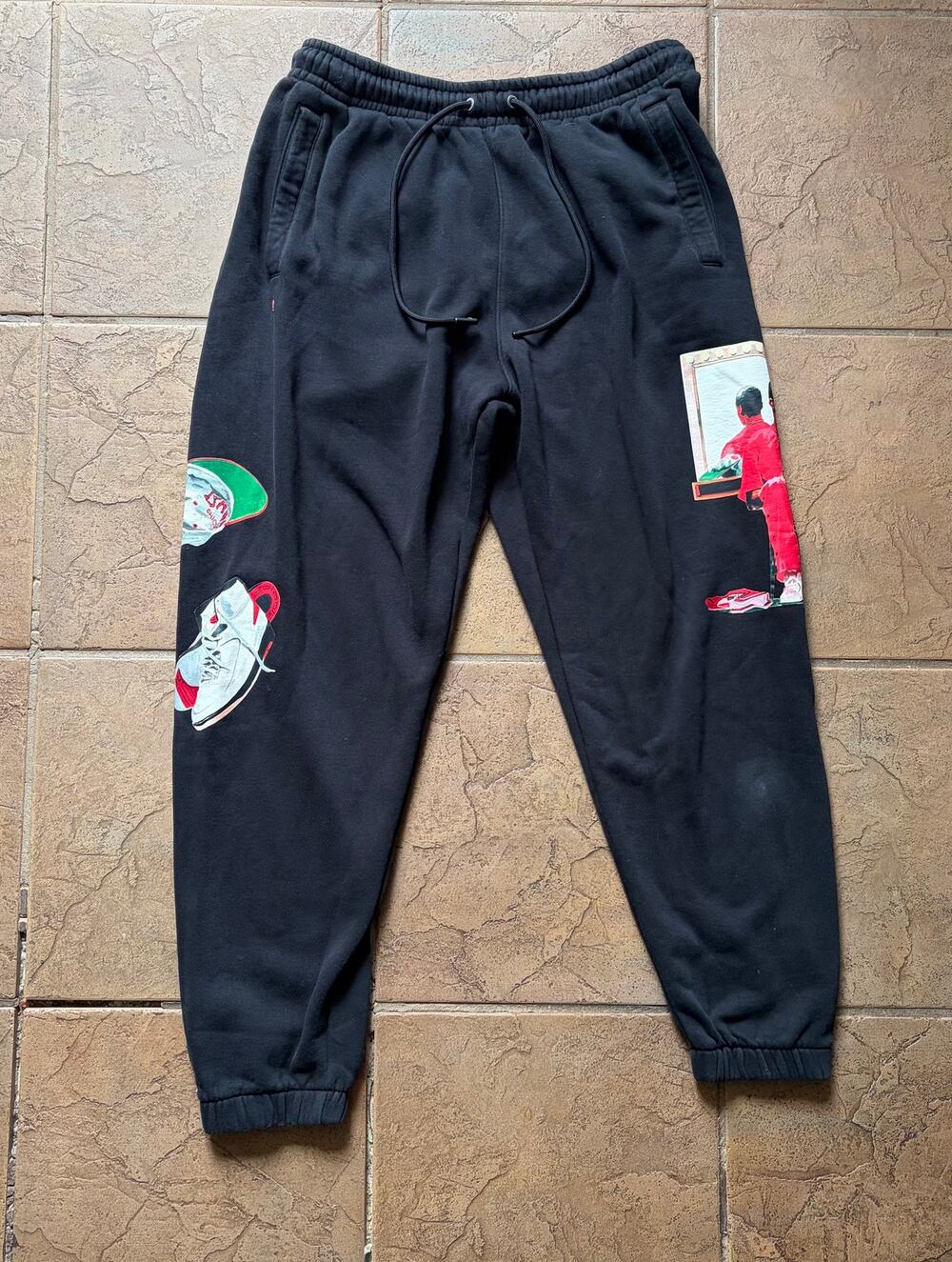 Nike Air Jordan Artist Series Jacob Rochester Fleece Jogger Sweatpants Black L